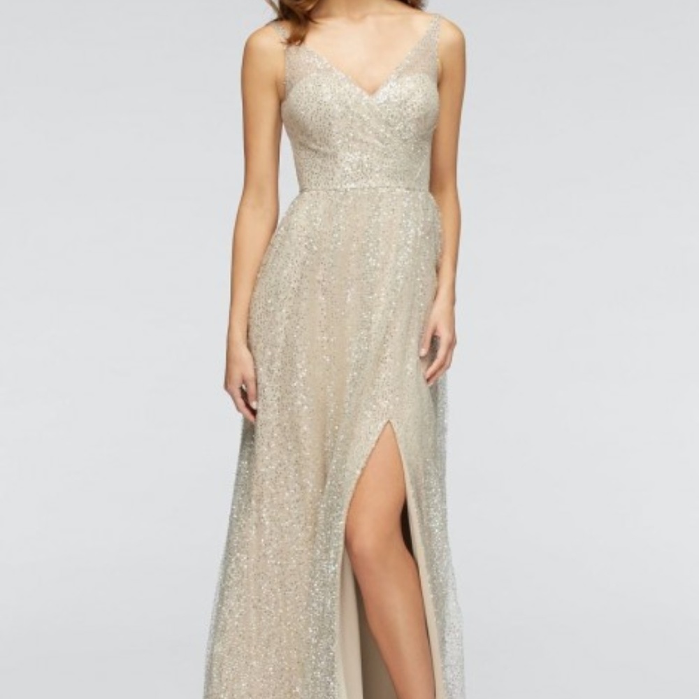 Watters Sequin Bobbi Net Gown